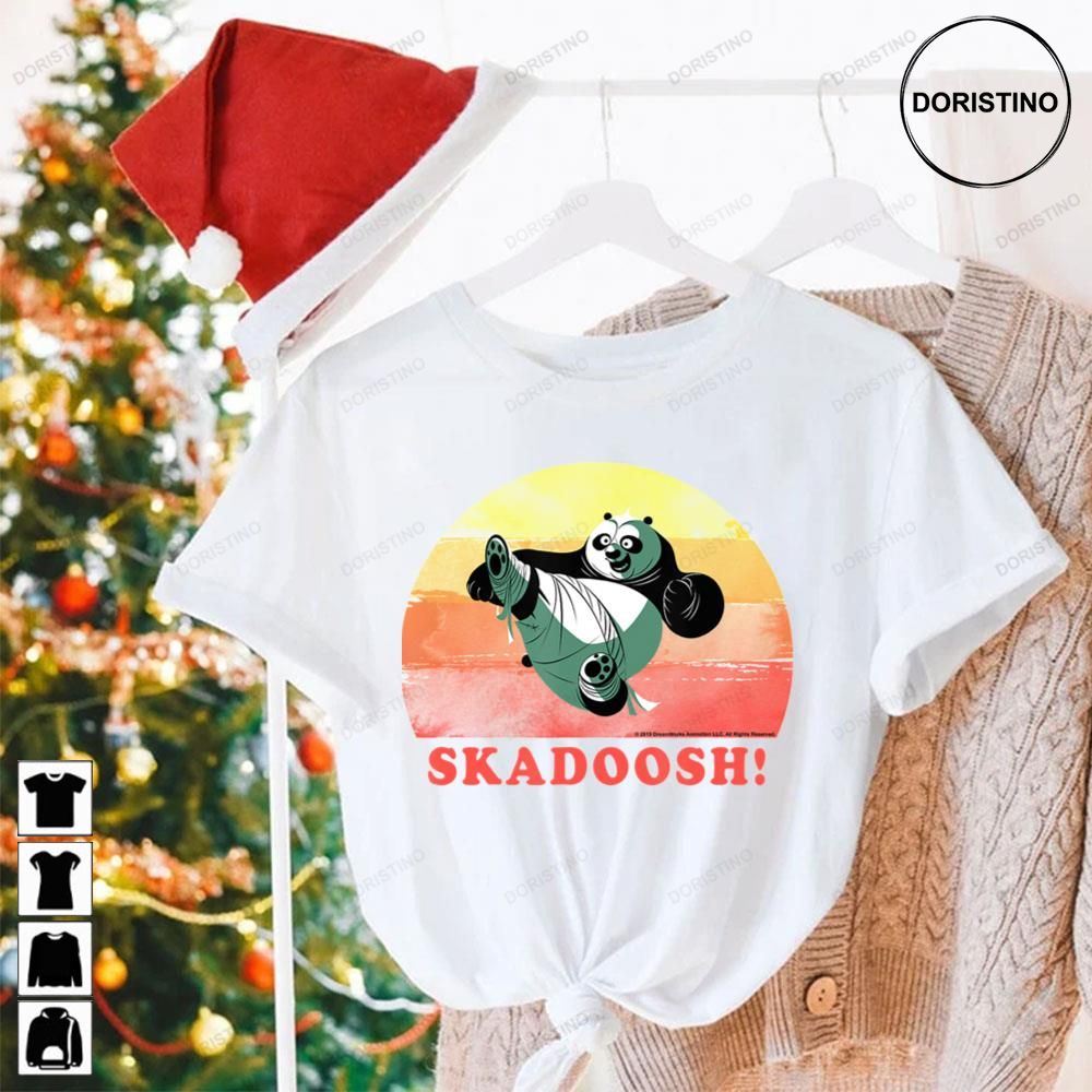 Skadoosh Retro Circle Portrait Kung Fu Panda Trending Style